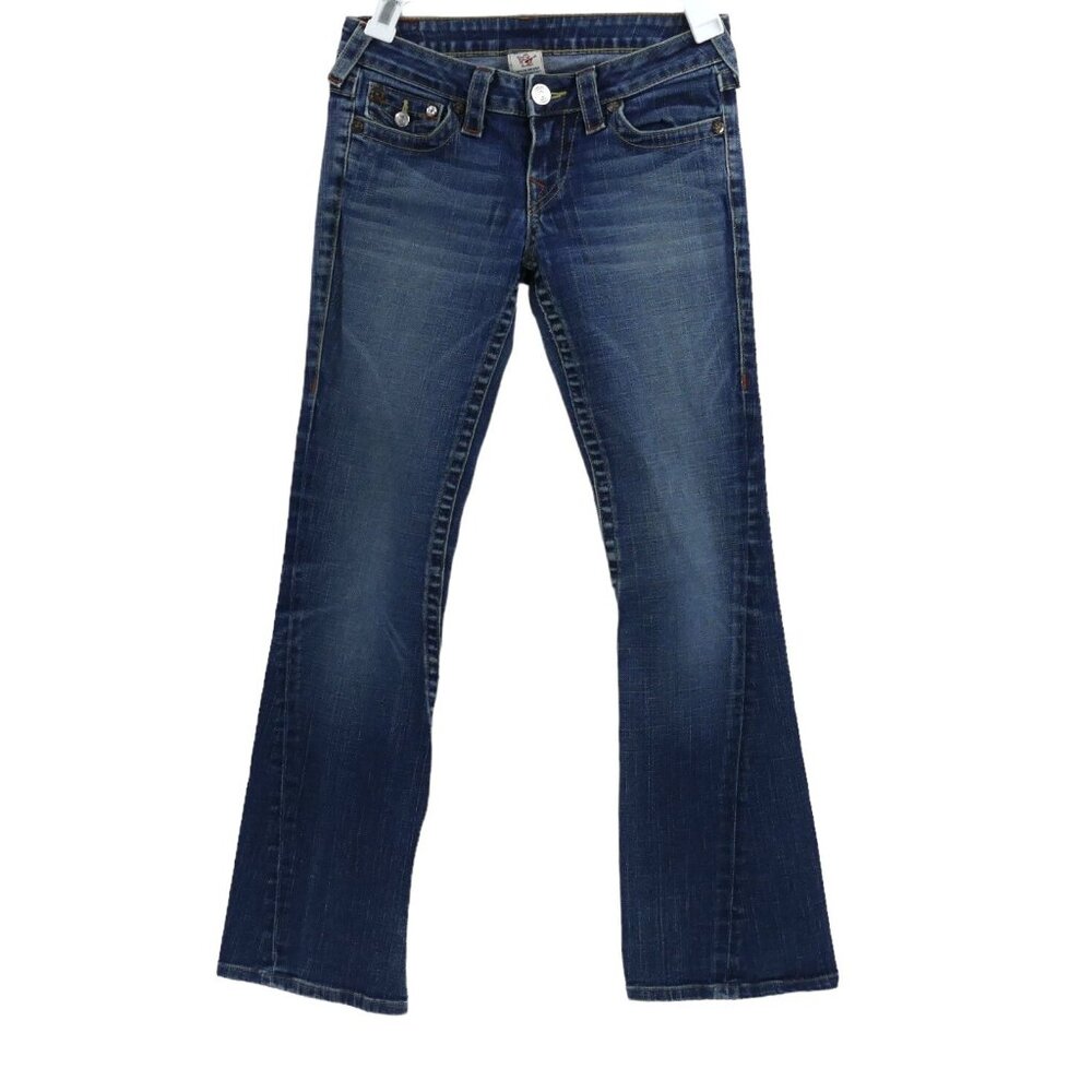 True Religion Joey Jeans Women's size 27 Flare Denim Blue made in the USA